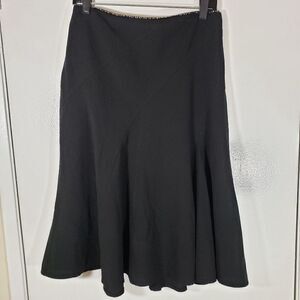 Larry Levine Stretch Bejeweled Waist Midi Skirt Size 8